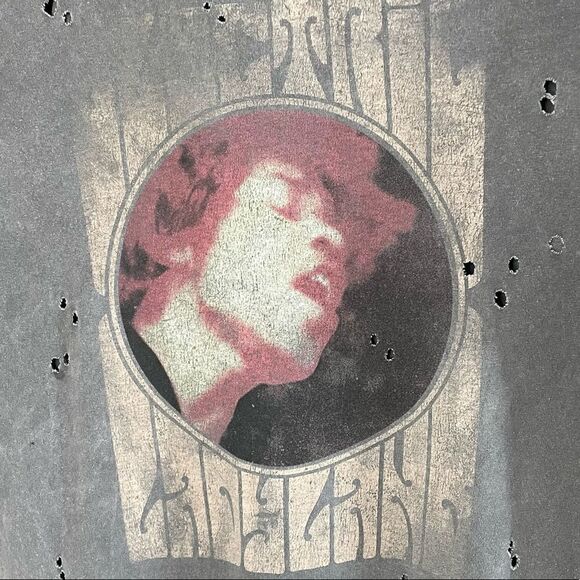 Distressed Jimi Hendrix Graphic Tee Sz M/L - Picture 2 of 5